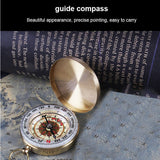 High Quality Portable Brass Golden Compass for Camping, Hiking, and Outdoor Navigation