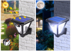 Solar Garden Light with Remote Control - 2 Install Ways, Waterproof Wall Lamp for Yard, Patio, Lawn, and Soil Lighting
