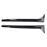 2Pcs Glossy Car Rear Window Side Spoiler Wing Canard Splitters