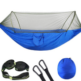 Portable Camping Hammock with Mosquito Net and Pop-Up Light - Outdoor Parachute Fabric