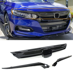 Glossy Black Sport Style Grille for 2018-2019 10th Gen Honda Accord Sedan JDM