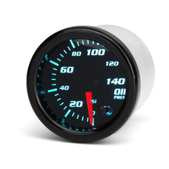 Universal 12V Oil Pressure Gauge Meter with Sensor, 7-Color LED, Tinted Face, 2" 52mm