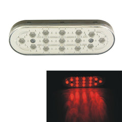 15 LED White Shell Car Brake Lamp - Red Stop, Parking, Emergency Safety Warning Light