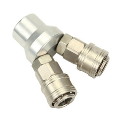 High Pressure 12mm CR-V Air Pump Quick Connector Pipe Adapter, 2/3 Way, Self-Locking, 1 Piece