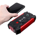 39800mAh 600A Car Jump Starter with Wireless Charger, 2 USB Outputs, and LED Flashlight