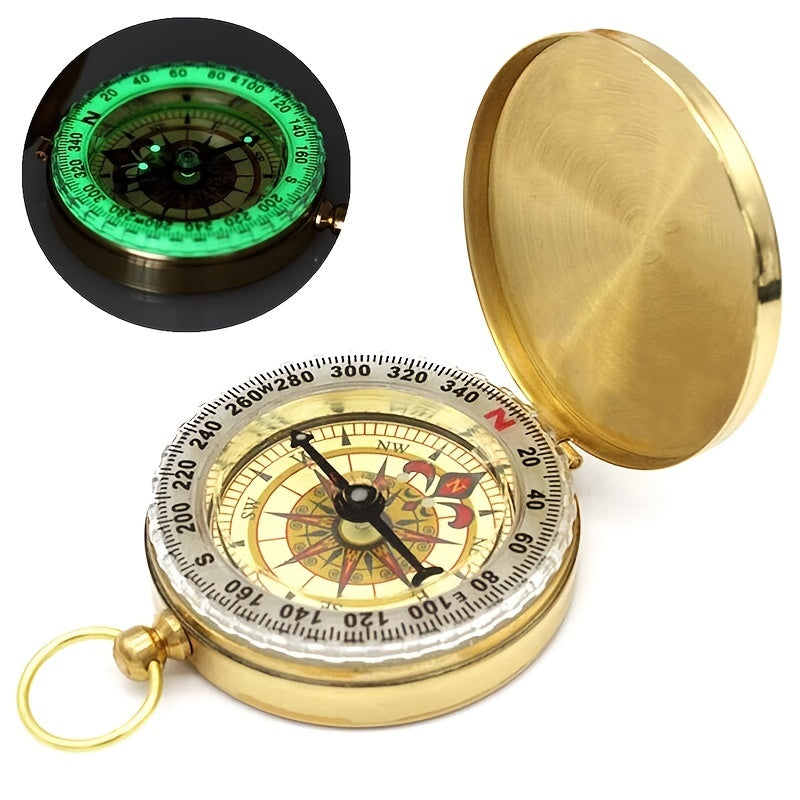 Waterproof Luminous Classic Pocket Watch Style Compass for Outdoor Sports Navigation