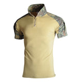 Tactical Camouflage Army Hunting Short Sleeve T-Shirts - Combat Military Hiking Shirts for Men