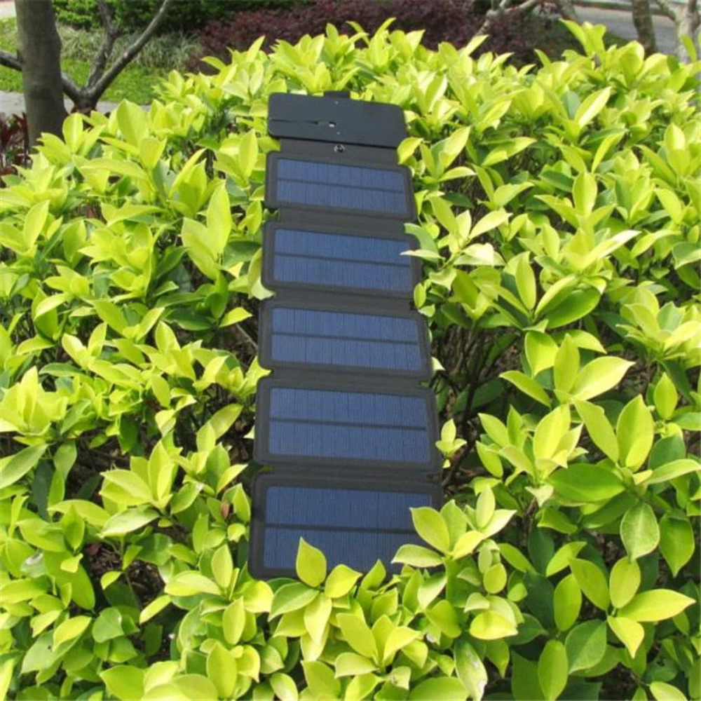 20W Portable Folding Solar Charger, 5V 2.1A USB Output, Outdoor Solar Panels for Phone Charging