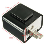 12V 2-PIN Adjustable Turn Signal Flasher Relay for Motorcycle LED Lights