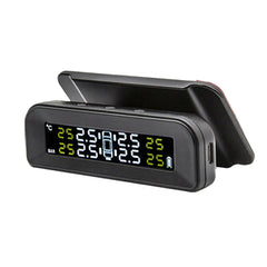 Solar Car Tire Pressure Monitoring System with LCD Screen & 4 ABS Sensors - Real-time Tester