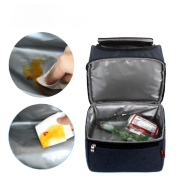 Double Layer Insulated Thermal Cooler Bag - Picnic Food & Drink Lunch Box for Women & Men, Bento Fresh Keeping Container