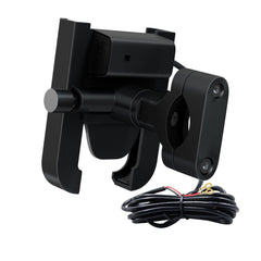 12V USB Rechargeable Waterproof Handlebar Mirror Phone GPS Holder for Electric Car, Motorcycle, Bike, Scooter, 4-6.5 inch