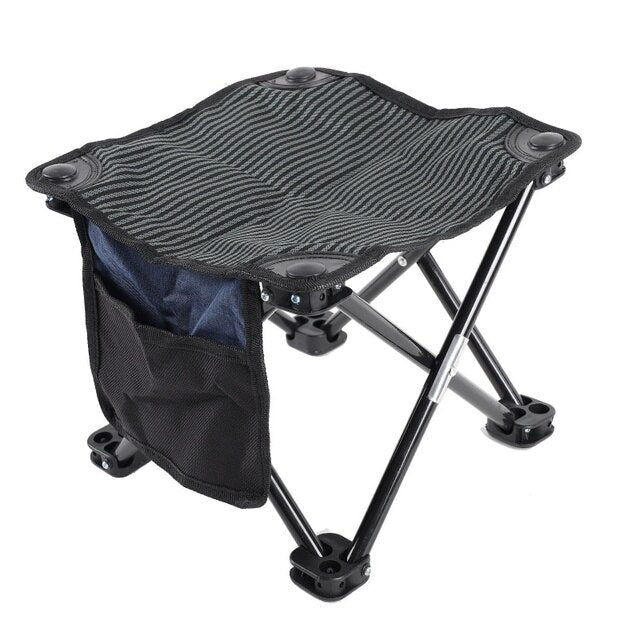 Folding Outdoor Camping Stool - Portable Fishing Chair, 100KG Weight Capacity