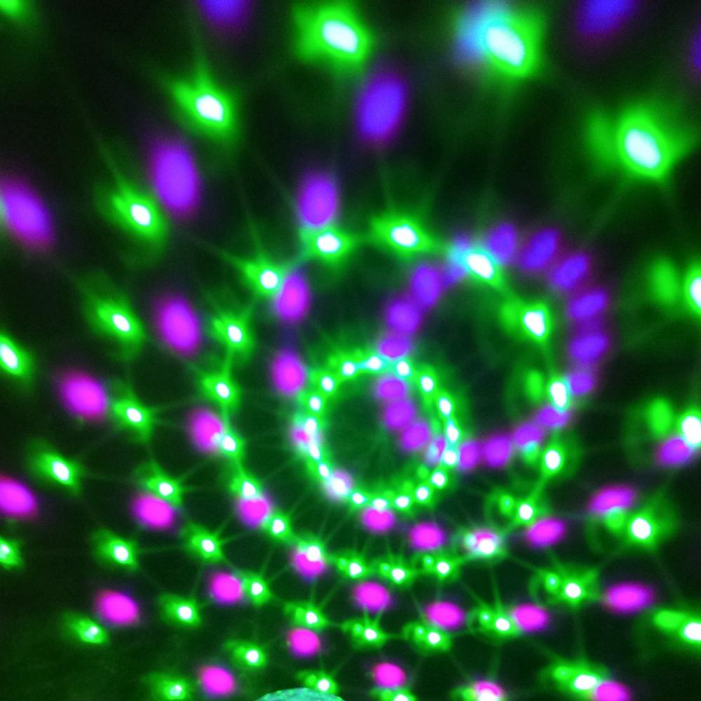 Upgrade 6-Color Crystal Ball LED Stage Light with Voice Remote for Bar, KTV, Party, Disco
