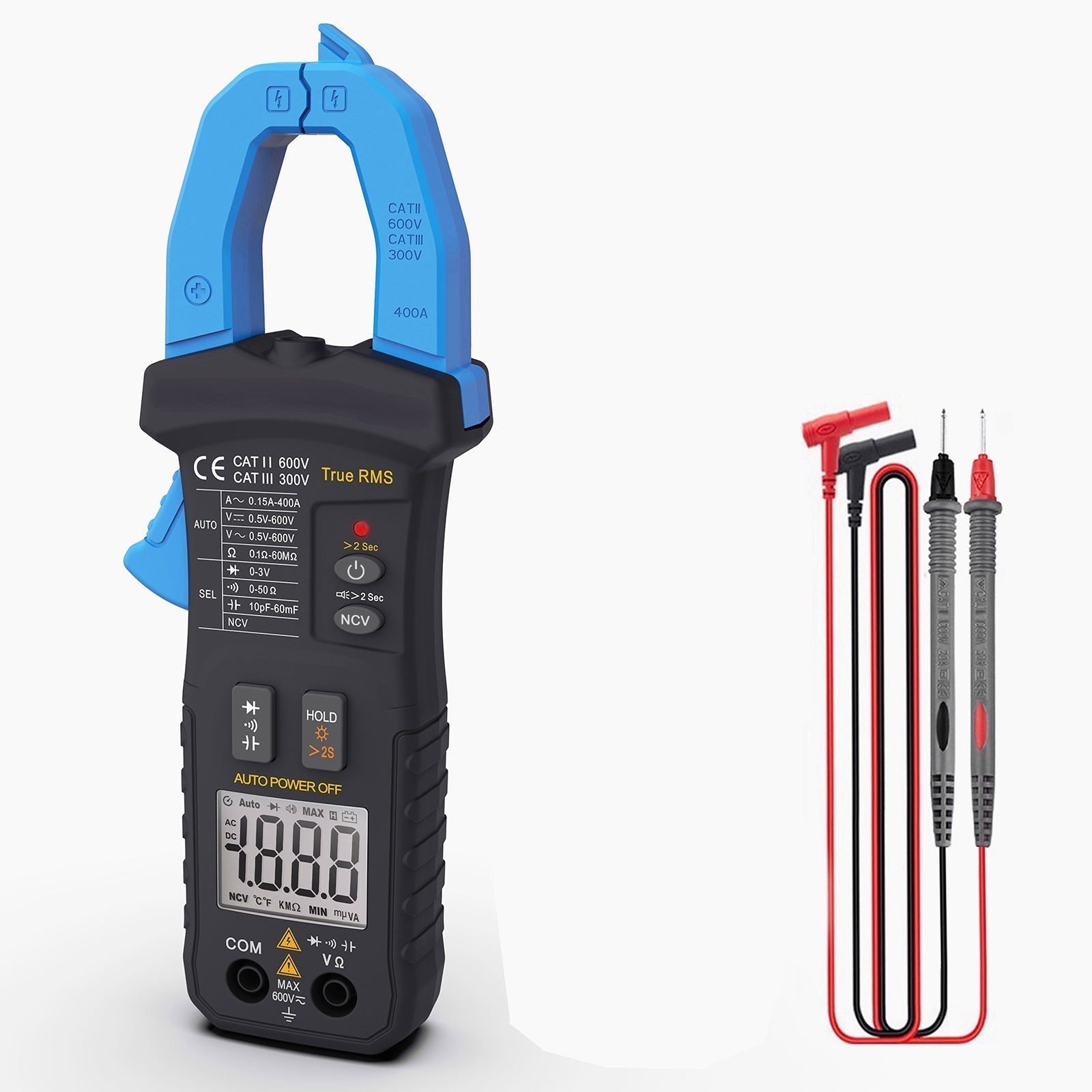Intelligent Digital Auto Range Clamp Multimeter - Anti-Burning Protection