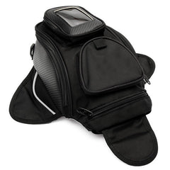 Universal Waterproof Magnetic Motorcycle Oil Fuel Tank Bag, Multi-Layer, Black, 38x25cm