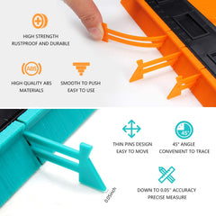 Contour Gauge with Lock - Precision Profile Measuring Tool and Smart Ruler