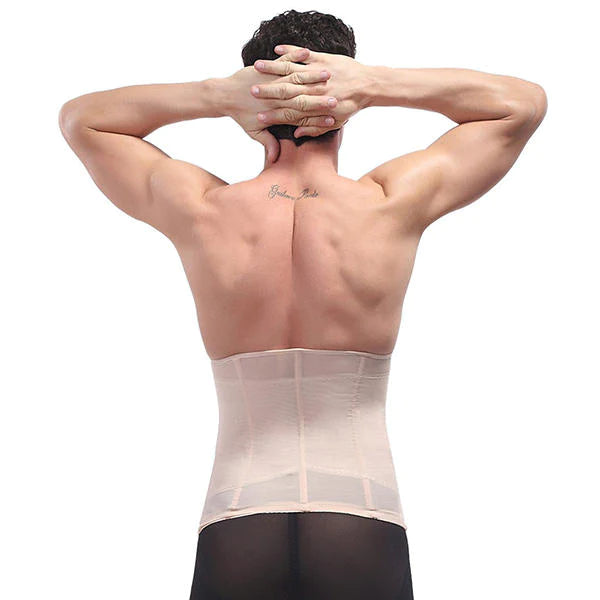 Schlankheitsgürtel für Herren: Elastisches Body-Shaper-Korsett zur Bauch- und Bauchkontrolle