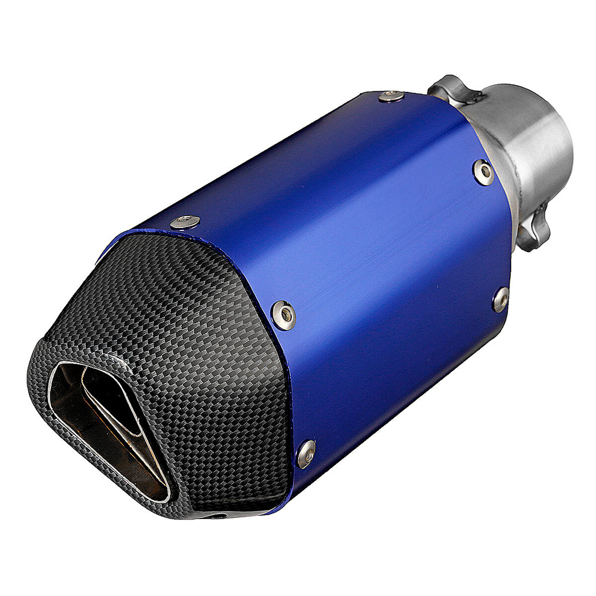 Universal-Auspuffschalldämpfer für Motorräder, kurzer Stahl, abnehmbar, passend für 38–51 mm