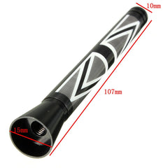 Union Jack UK GER Flag Carbon Fiber Car Antenna - 7.7cm/10.7cm