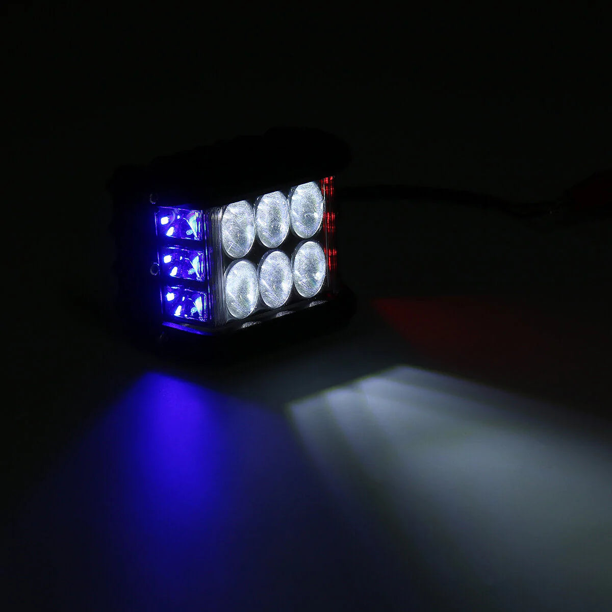 12V-80V 60W LED Spotlight with 4 Lamp Beads - Waterproof Red, Blue, White Motorcycle Headlight