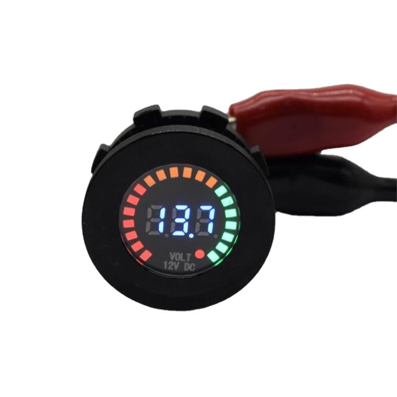 12V DC LED Voltmeter for Car/Motorcycle - Waterproof Digital Voltage Gauge