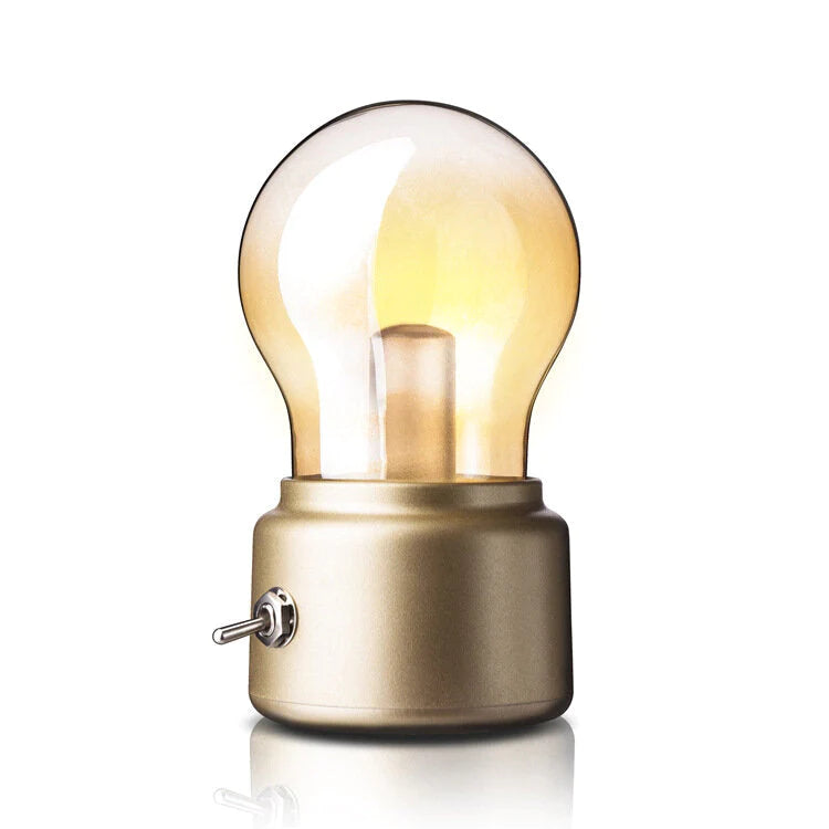 Portable USB Charging Mini Desktop Light - Bulb Shape Night Light