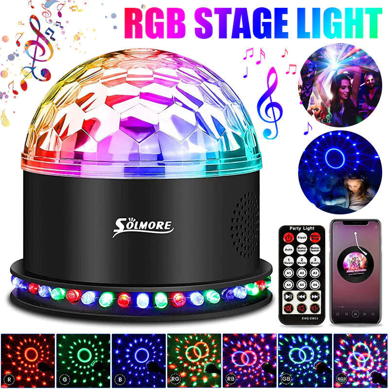 Bluetooth Remote Control Dome Crystal Magic Ball Stage Light