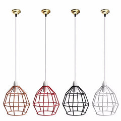 Vintage Industrial Metal Cage Ceiling Pendant Light Lamp Shades 110-240V