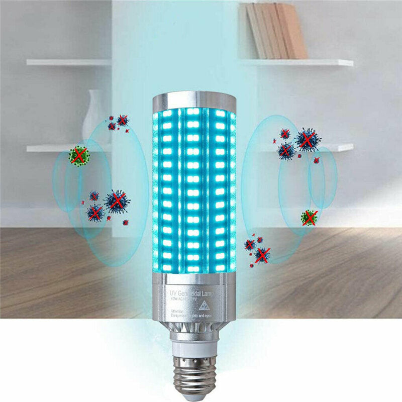 60 W UV-UVC-E27-LED-Glühbirne mit Ozondesinfektion und Fernbedienung zur Sterilisation im Haushalt