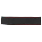 Black Red Line Hand-Sewn Car Steering Wheel Cover Set