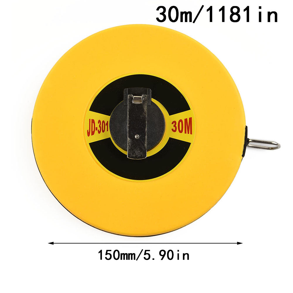 10-50M Round Fiberglass Leather Tape Measure for Woodworking Tools