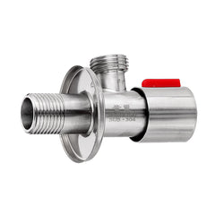 Stainless Steel Brushed Hot & Cold Water Triangle Valve G1/2 Thread Angle Valve w/ Rotatable Switch for Toilet/Sink/Heater