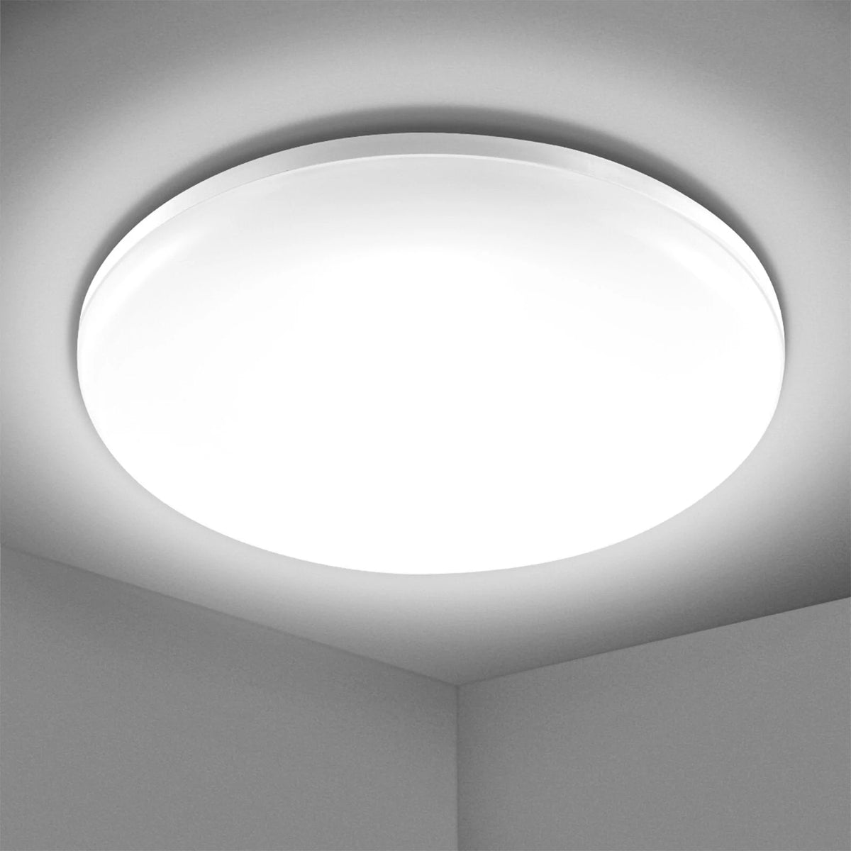 Modern 23CM 24W Flat Round LED Ceiling Light, 2200LM, IP54, for Bedroom, Indoor Lamp, AC85-265V