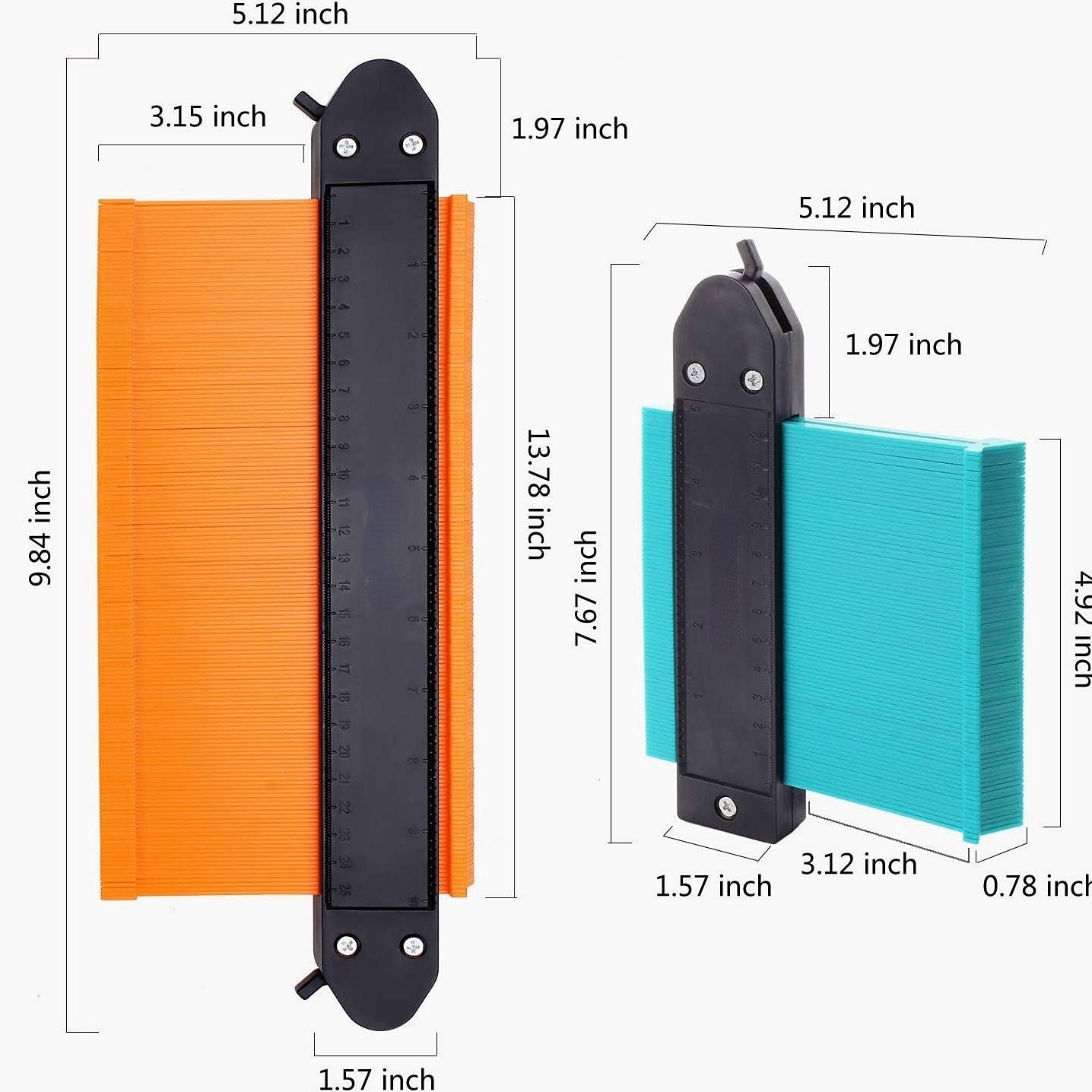 Contour Gauge with Lock - Precision Profile Measuring Tool and Smart Ruler