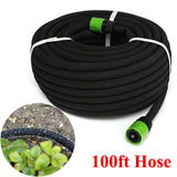 100FT Garden Soaker Hose - Porous Lawn Watering Pipe for Drip Irrigation