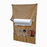 Portable Multi-Pocket Canvas Camping Tableware Storage Bag & Towel Rack for Outdoor Hiking Cutlery