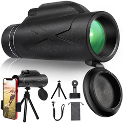 HD80X100 Outdoor Monocular Telescope with Low-Light Night Vision and All-Optical Imaging