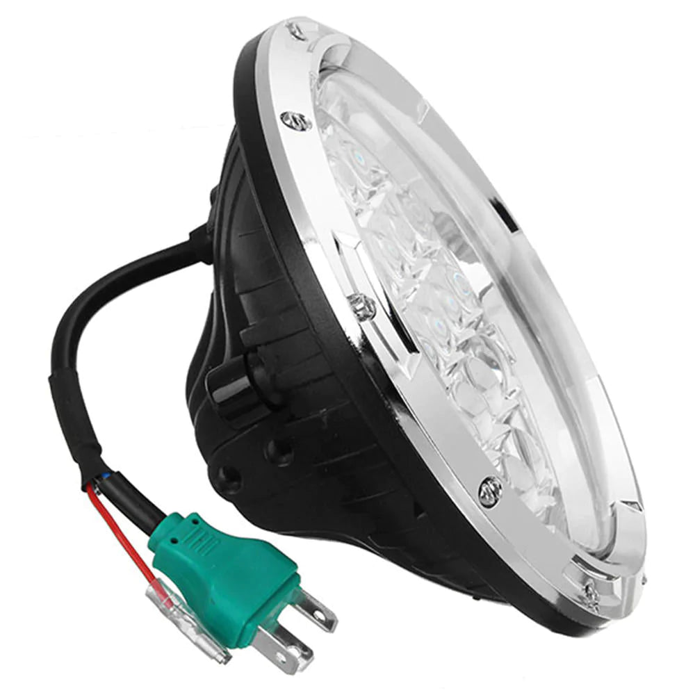 7" 75W 6500K Motorcycle LED Headlights, 5D Lens, High/Low Beam, Waterproof IP67, Stainless Steel