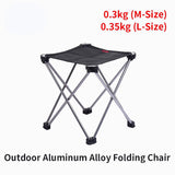 Ultralight 0.3kg Outdoor Aluminum Alloy Folding Chair - Portable 900D Oxford Cloth Fishing, Camping, Picnic Chair