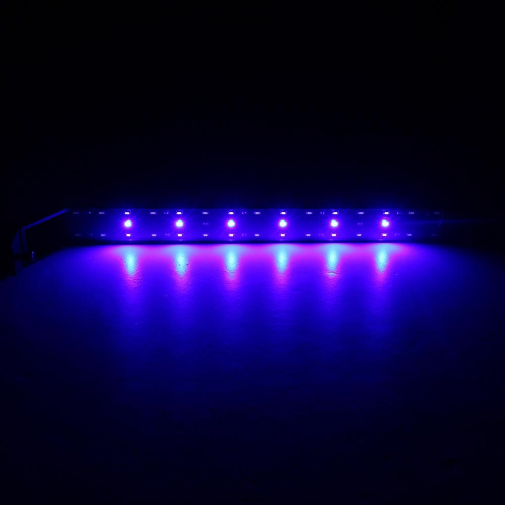 14W 53cm Blue & White LED Adjustable Aquarium Fish Tank Lamp - Super Slim Clip-On Light