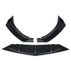 3Pcs Carbon Fiber Look Car Front Bumper Splitter Lip Diffuser Body Kit Spoiler Guard Protection Set