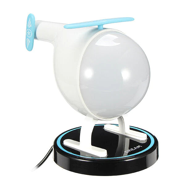 Rechargeable USB Touch Sensor LED Helicopter Night Light with Colorful Timer Atmosphere Lamp