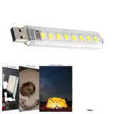 USB LED Lamp for Camping, Night Light, Power Bank, PC, and Laptop