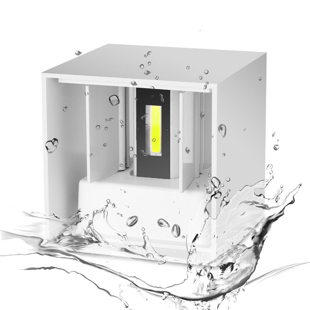Wasserdichte 7W Aluminium Cube COB LED Wandleuchte - Moderne 220V Heimbeleuchtung