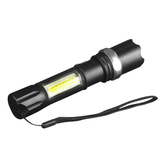 1000 Lumens LED Flashlight with 3 Modes, Front & Side Lights, Red, Blue & White Options