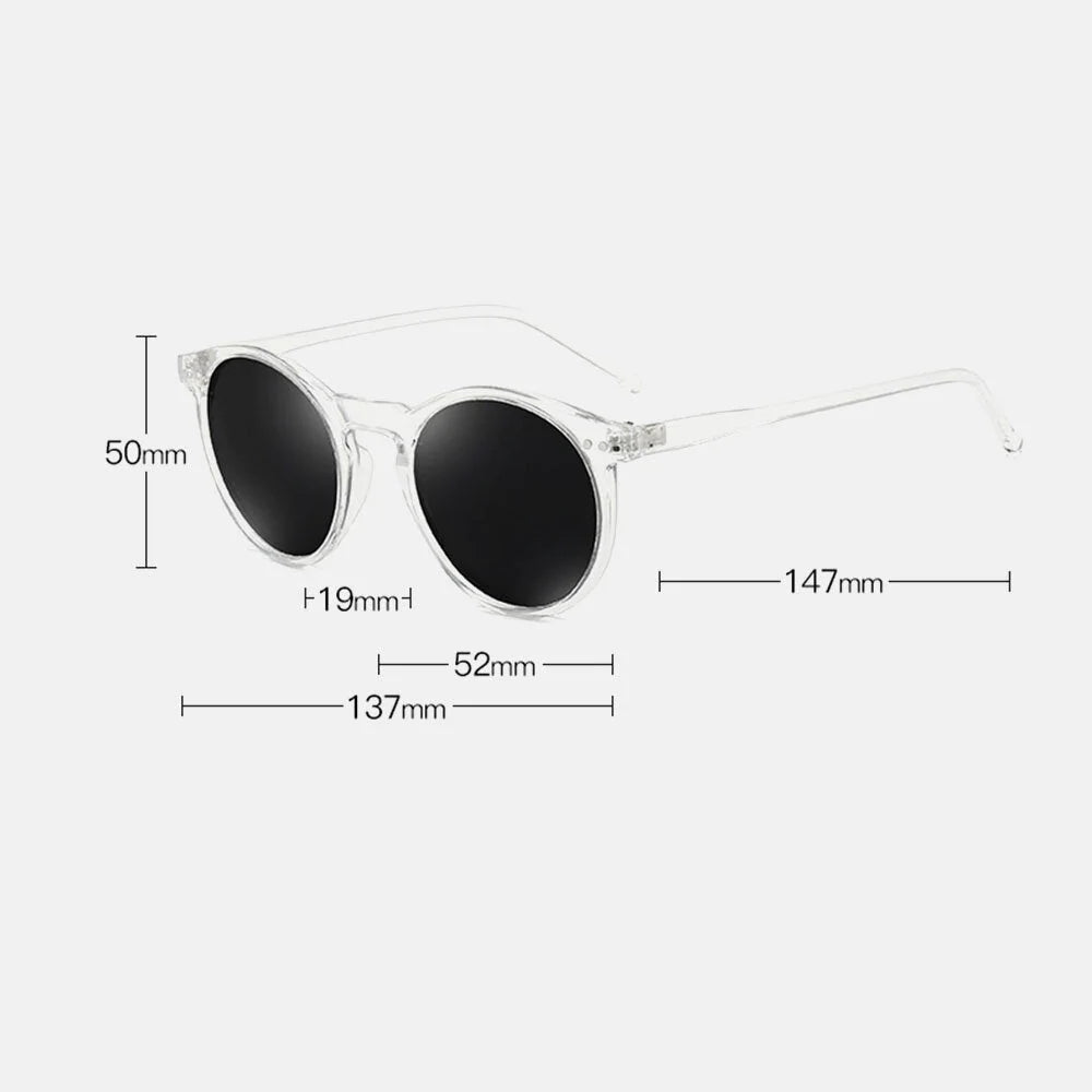 Unisex Polarized UV Protection Sunglasses - Gradient Lens, Transparent Full Frame