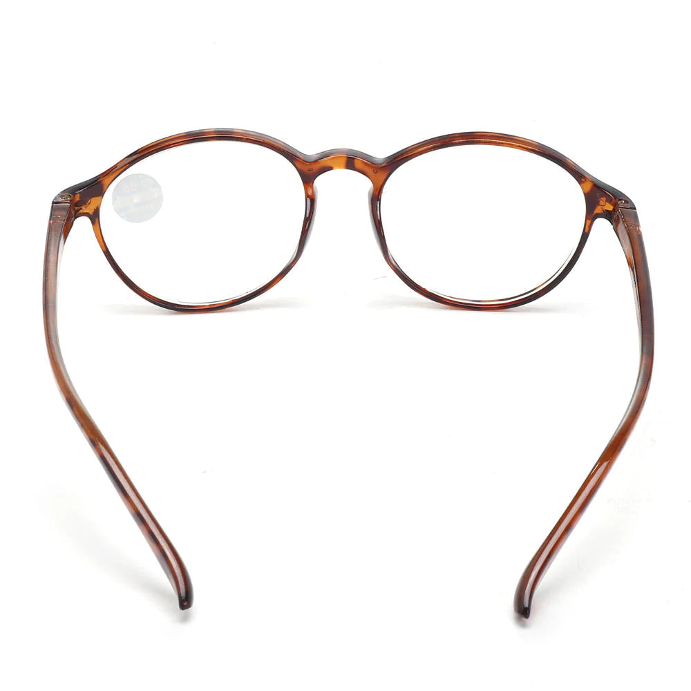 Unisex Lightweight Round Reading Glasses with Spring Hinge for Computer Use