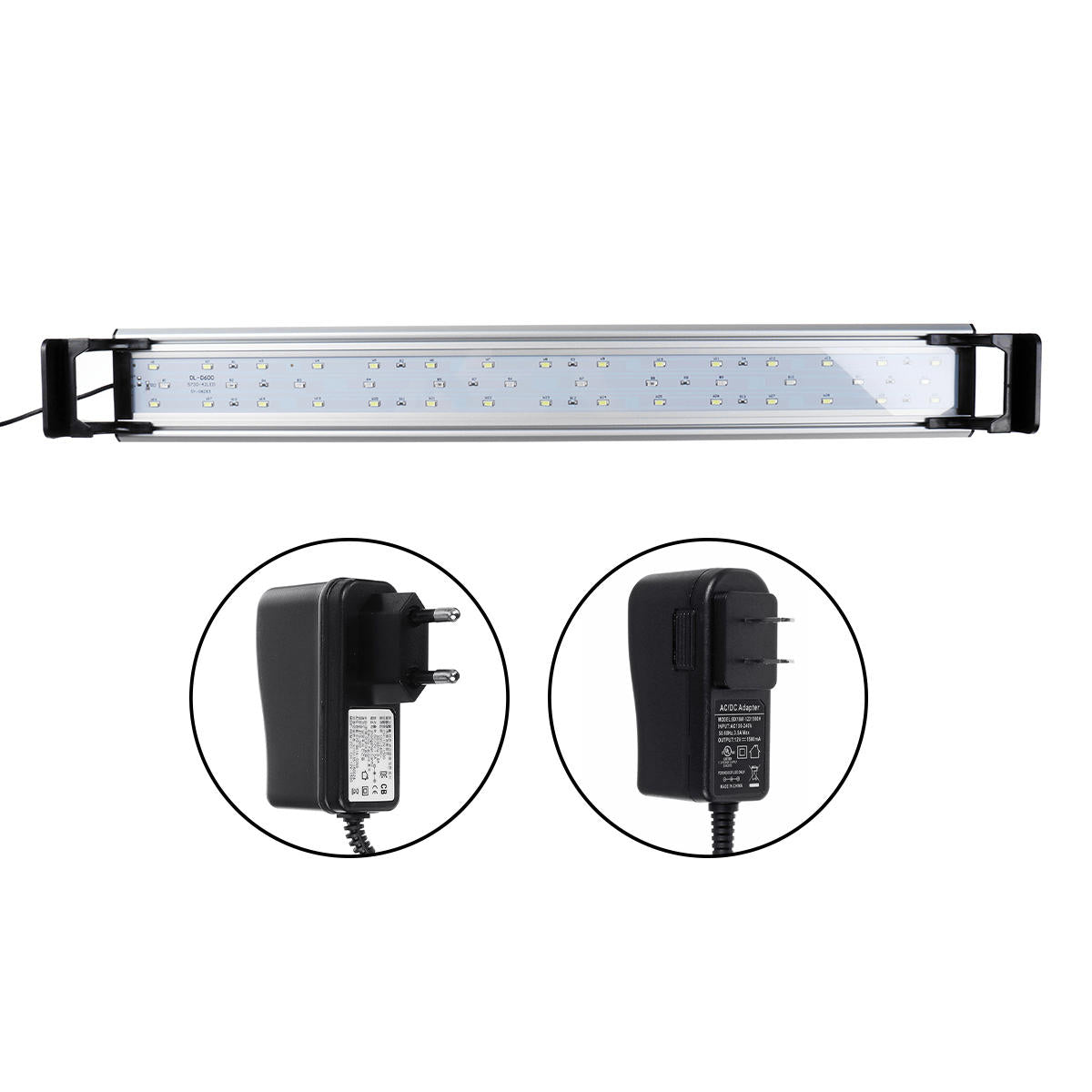 16W 60cm LED Aquarium Fish Tank Light with Timer - Submersible Plant Grow Lamp