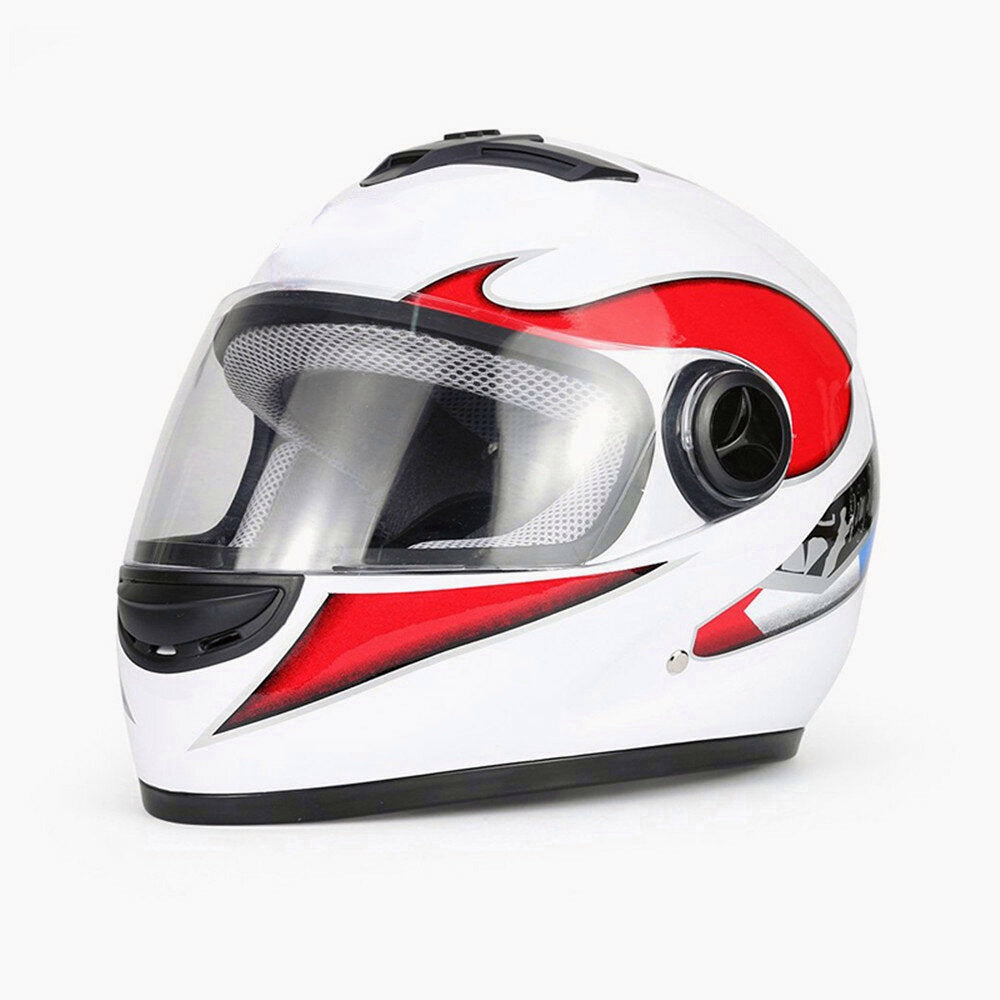 Unisex-Integralhelm für Motorradfahrer mit HD-Antibeschlaglinse und Nackenschutz – atmungsaktiv, universelle Passform